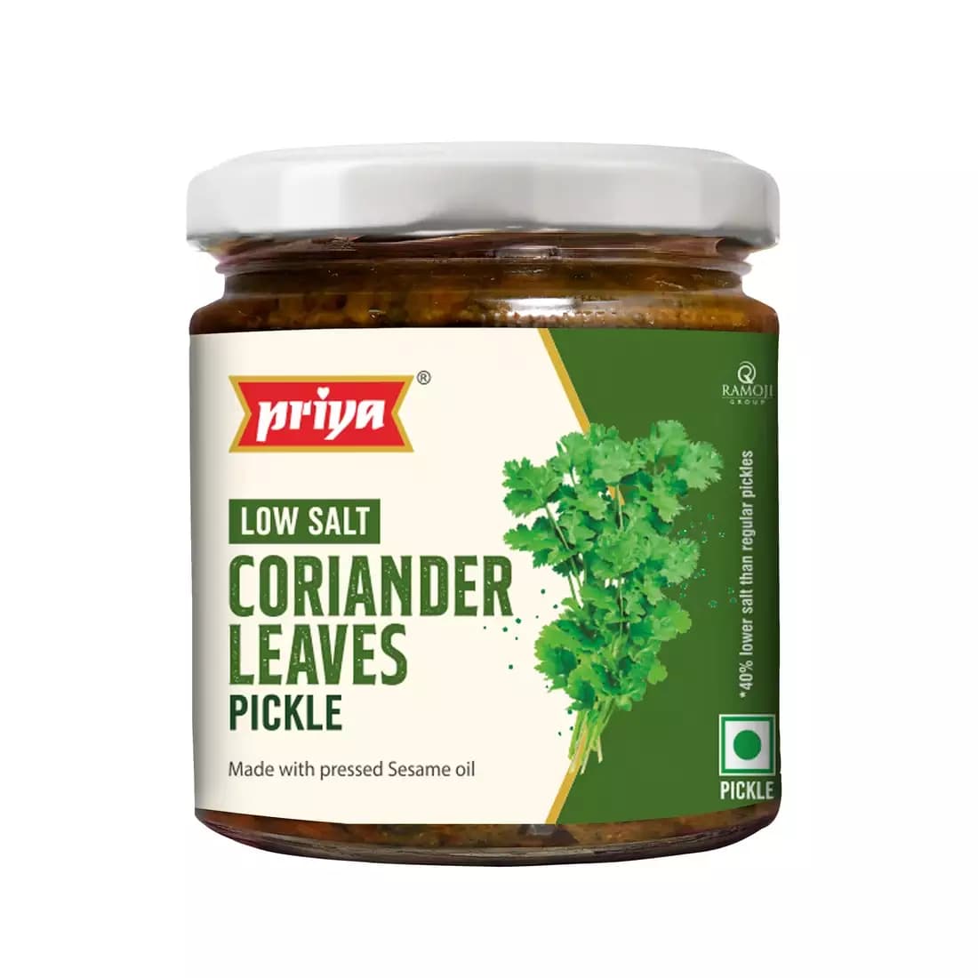 Low Salt Coriander Leaves Pickle 190g-Main Image