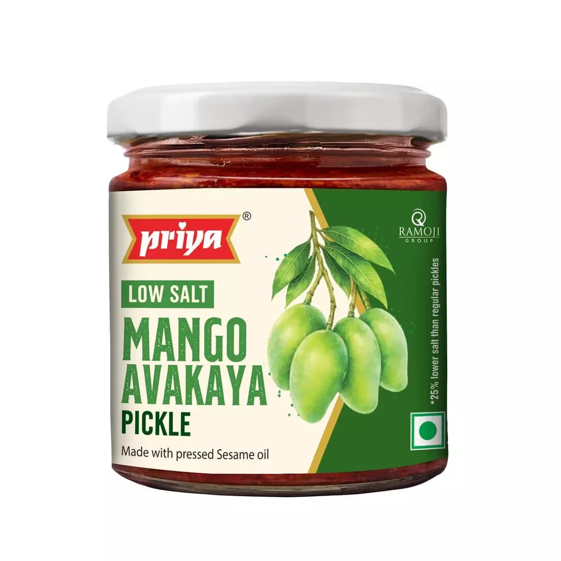Low Salt Mango Avakaya Pickle 190g-main Image