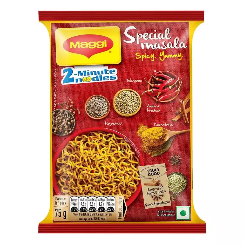 Maggi 2-Minute Special Masala Instant Noodles,75g-Main image