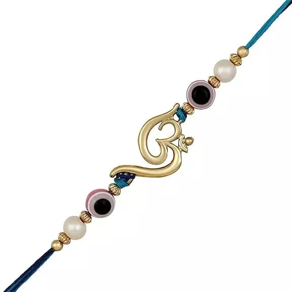 Mahi Gold Plated Evil Eye and OM Rakhi,100g-Main image