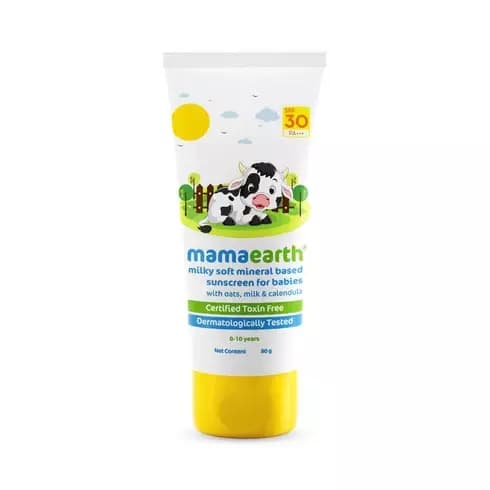 Mamaearth Milky Soft Mineral Based Sunscreen,80g-Main image