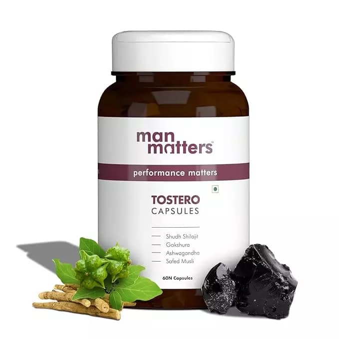 Man Matters Shilajit Ashwagandha, Gokshura, Safed Musli,60gCapsules-Main image
