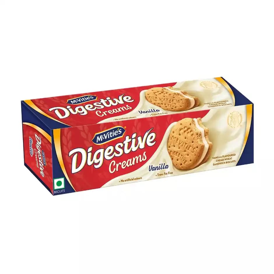 McVitie's Digestive Cream Vanilla Sandwich Biscuit,100g-Main image