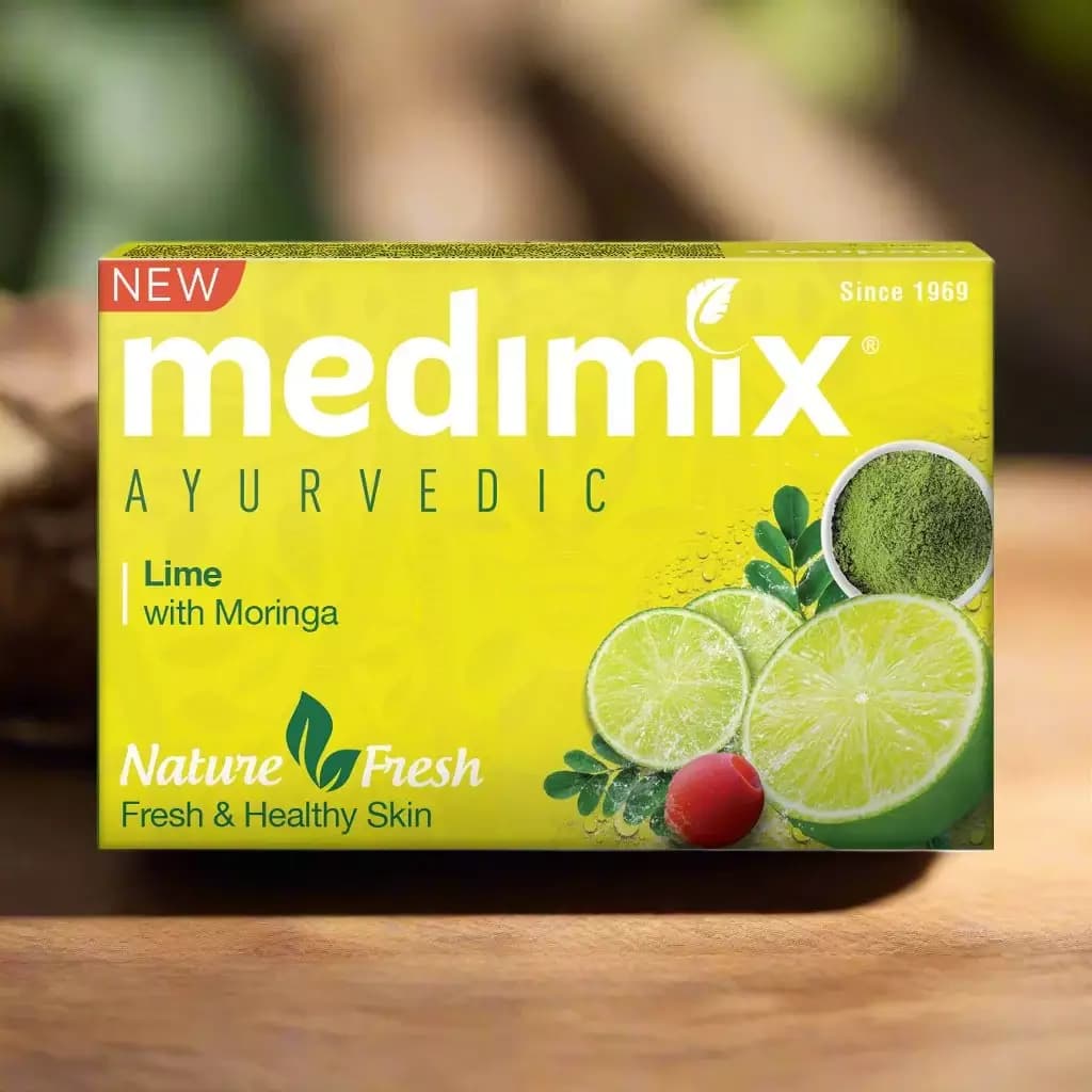 Medimix Lime & Moringa Bathing Soap Bar-Main image