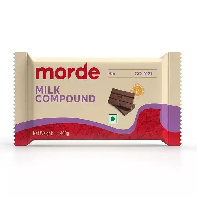Morde White Compound Chocolate Bar,400g-Main image