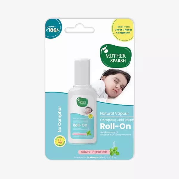 Mother Sparsh Cold Relief Natural Vapour Roll-on,15ml-Main image