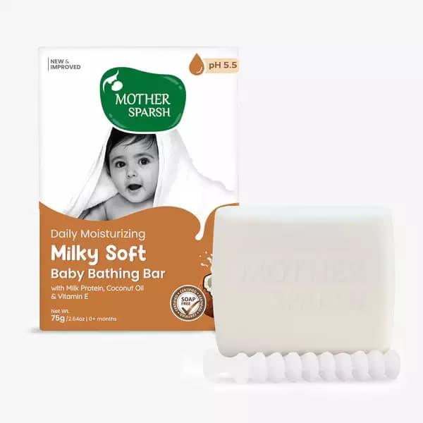 Mother Sparsh Daily Moisturizing Baby Soap,75g-Main image