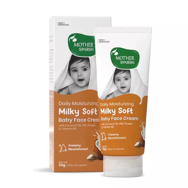 Mother Sparsh Daily Moisturizing Milky Soft Baby Face Cream,50g-Main image