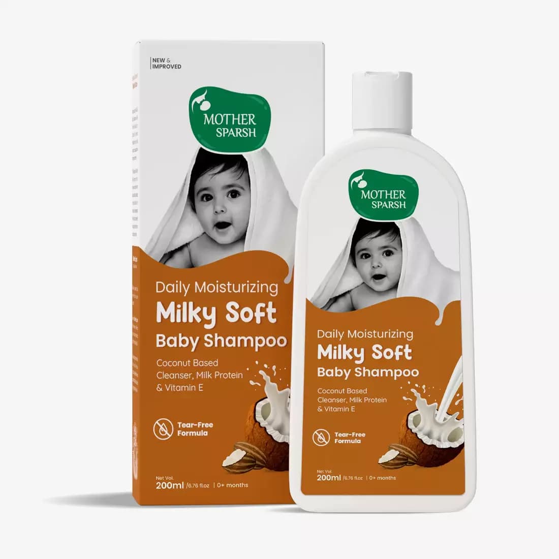 Mother Sparsh Daily Moisturizing Milky Soft Baby Shampoo,200ml-Main image