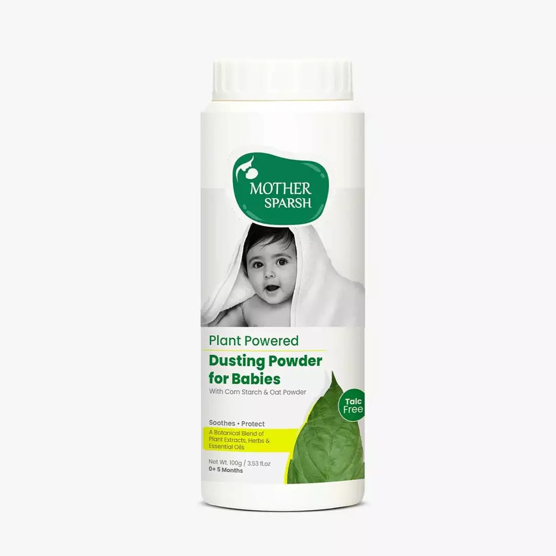 Mother Sparsh Plant Powered Dusting Powder For Baby,100g-Main image