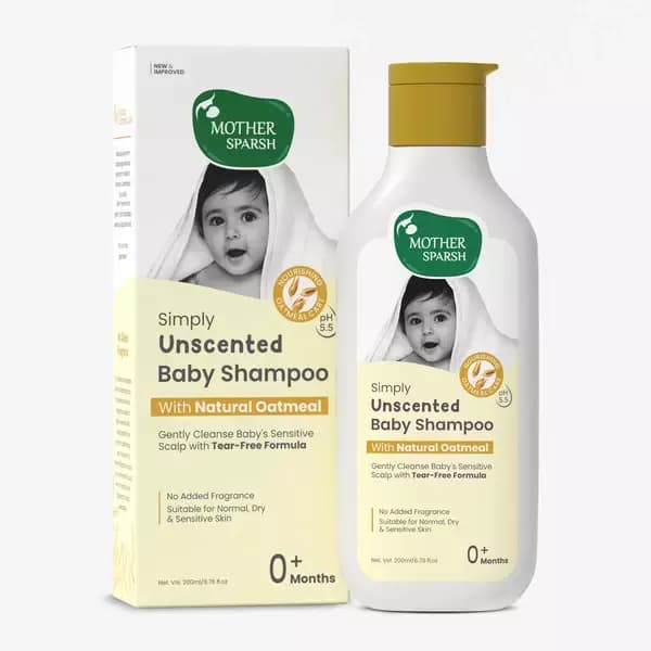 Mother Sparsh Simply Unscented Baby Shampoo,200ml-Main image