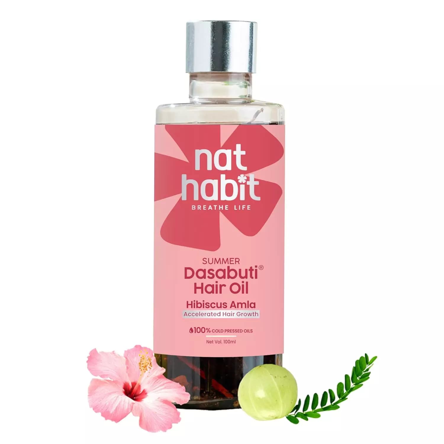 Nat Habit Hibiscus Amla Hair Oil For Men,100ml-Main image