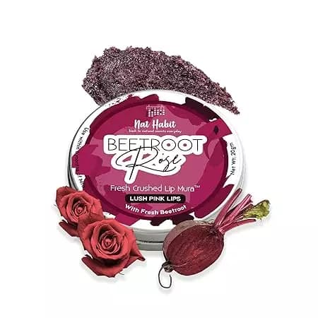 Nat Habit Lip Scrub, Beetroot Rose Lip Mura,20g-Main image