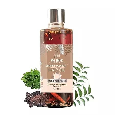 Nat Habit Men's Revital Dasabuti Hair Oil,100ml-Main image