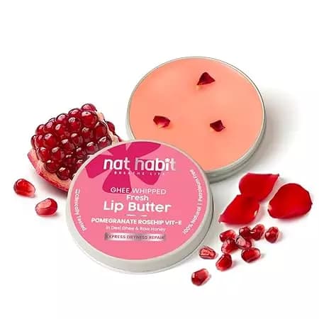 Nat Habit Pomegranate Rosehip Vit-E Lip Butter,8g-Main image