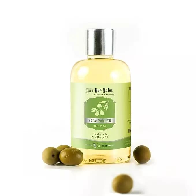 Nat Habit Pure Olive Baby Oil,100ml-Main image