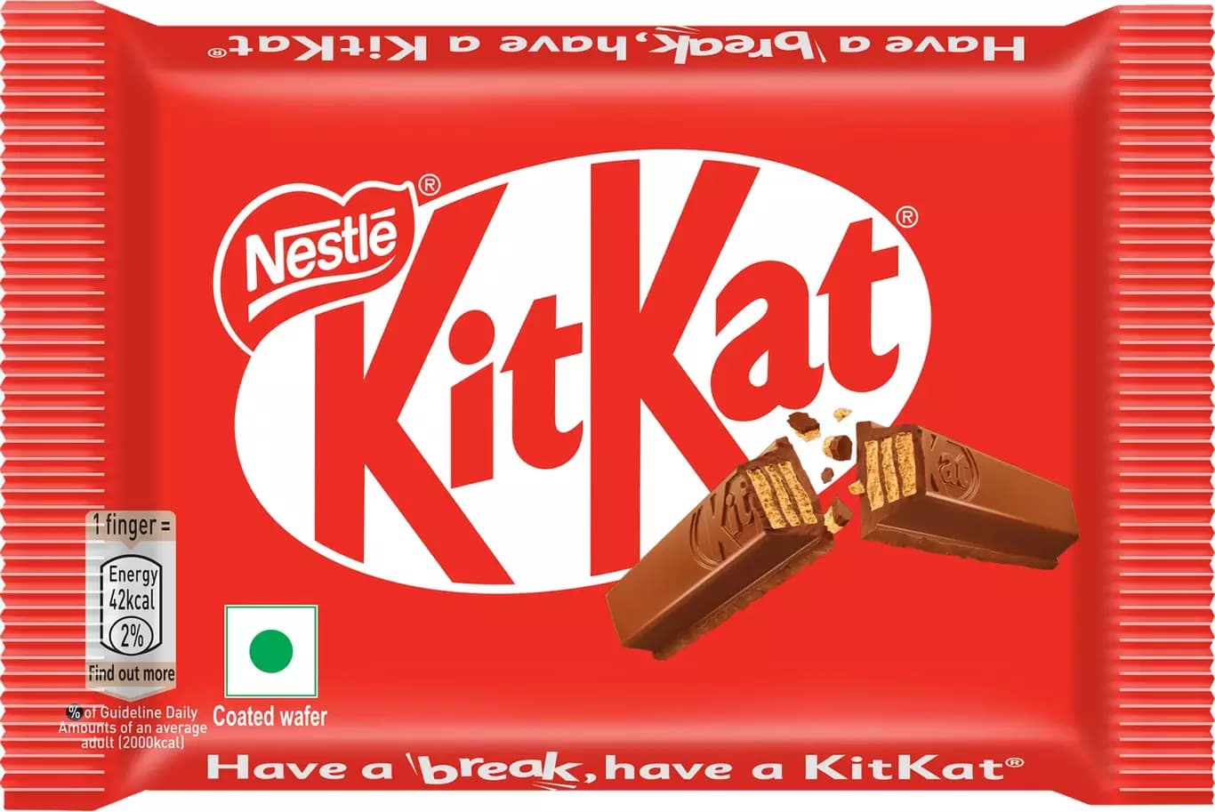 Nestle KitKat 4 Fingers Choco Coated Wafer Bar,38.5g-Main image