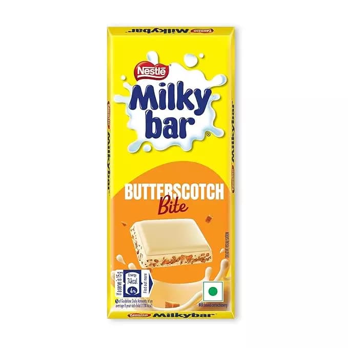 Nestle Milkybar Butterscotch Bite White Chocolate Bar,45g-Main image