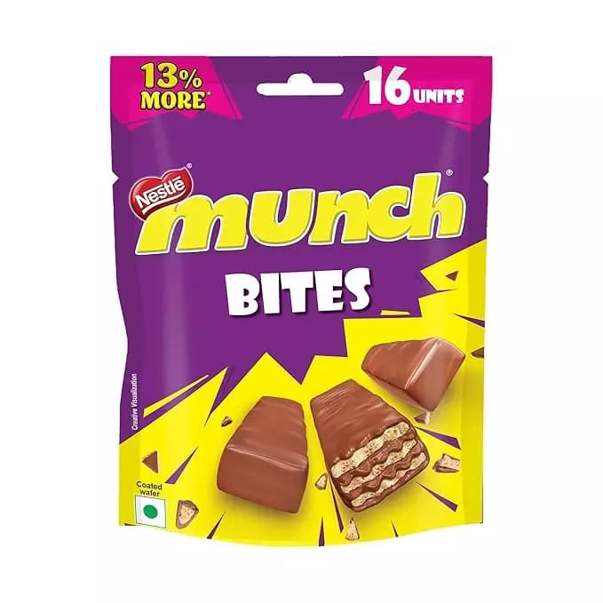 Nestle Munch Bites Coated Crunchy Wafer Bars,158.4g-Main image