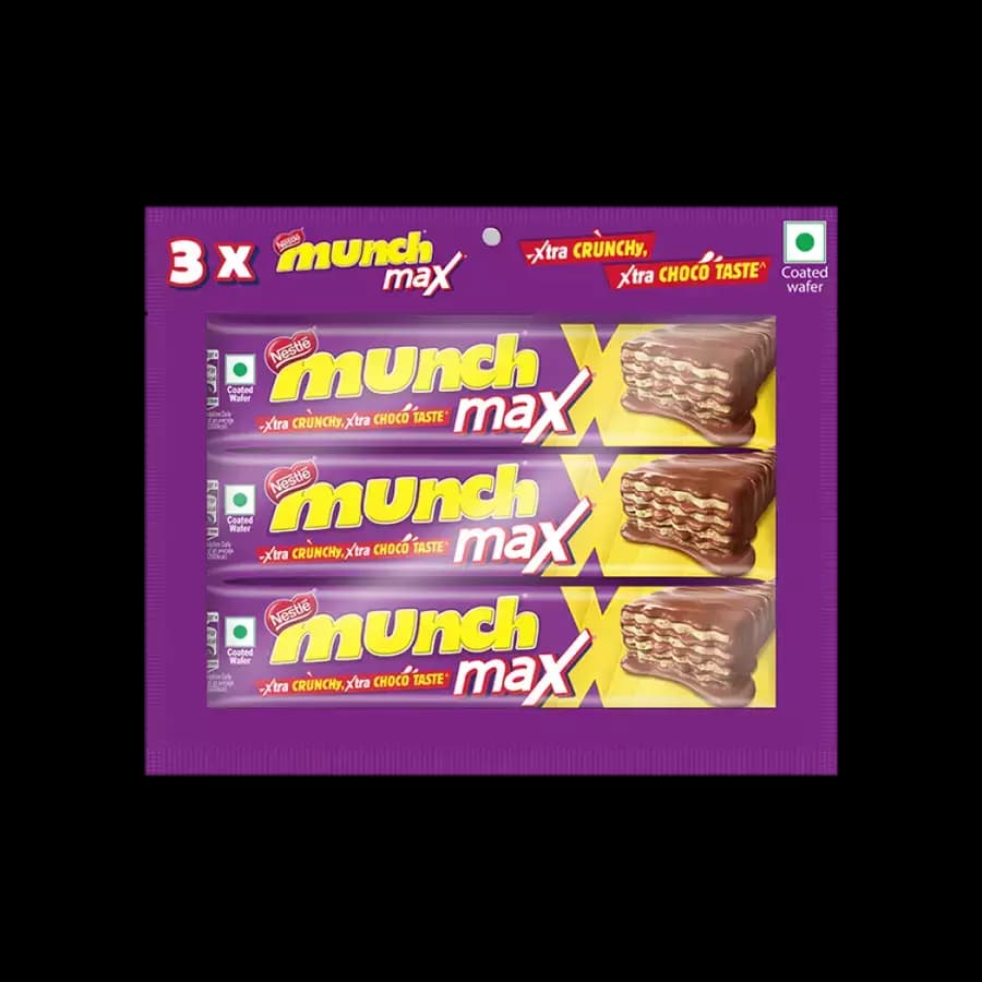 Nestle Munch Max Choco Coated Crunchy Wafer Chocolate,115.5g-Main image