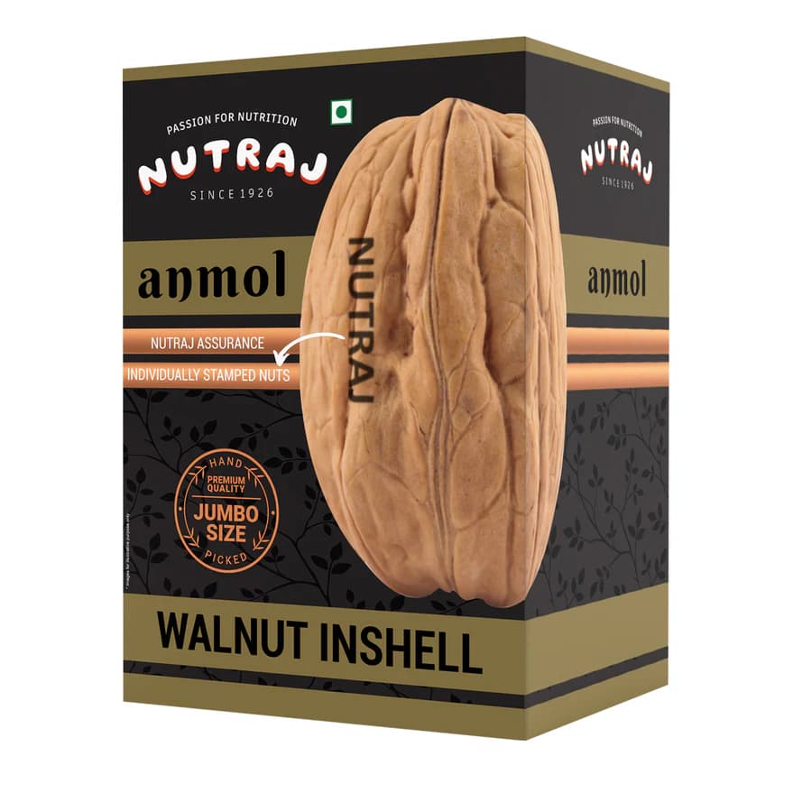 Nutraj Anmol Jumbo Size Walnut Inshell, 500 g-Main Image