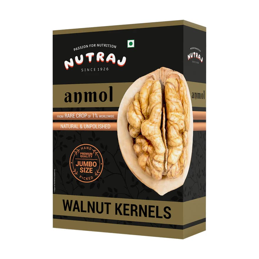 Nutraj Anmol Premium Natural & Unpolished Walnut Kernel, 500 g-Main Image