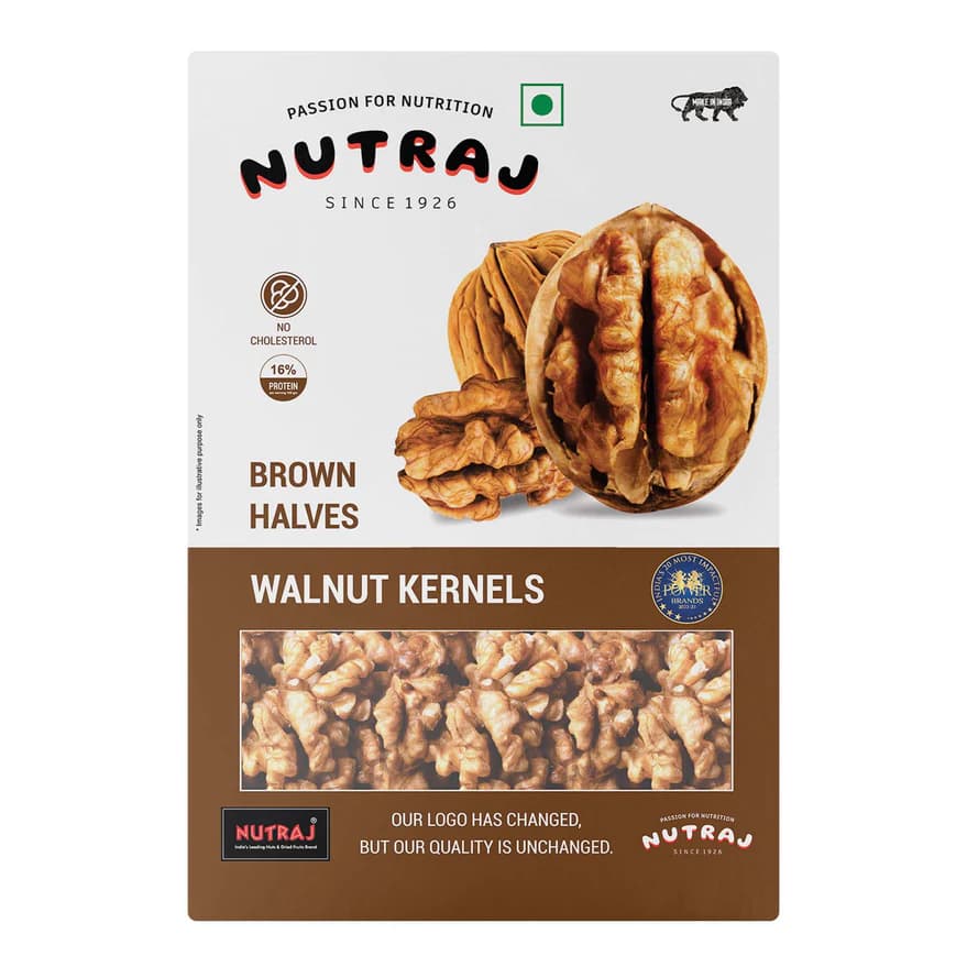 Nutraj Brown Halves Walnut, 250 g-Main Image