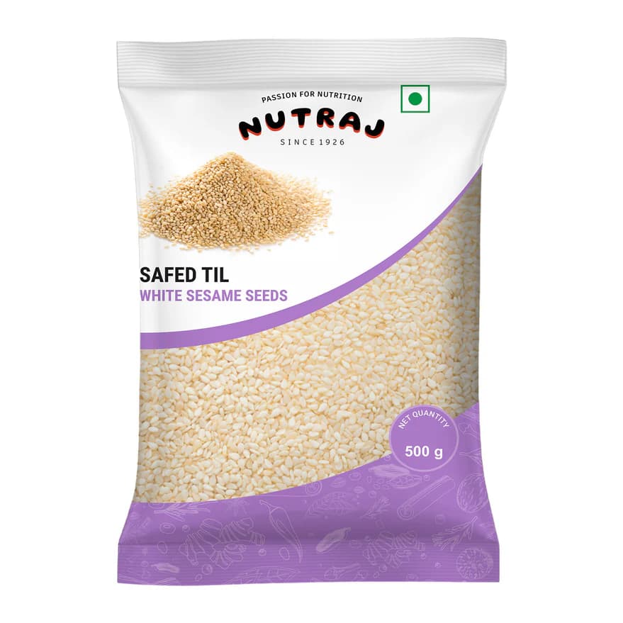 Nutraj Classic White Sesame Seeds, 500 g-Main Image