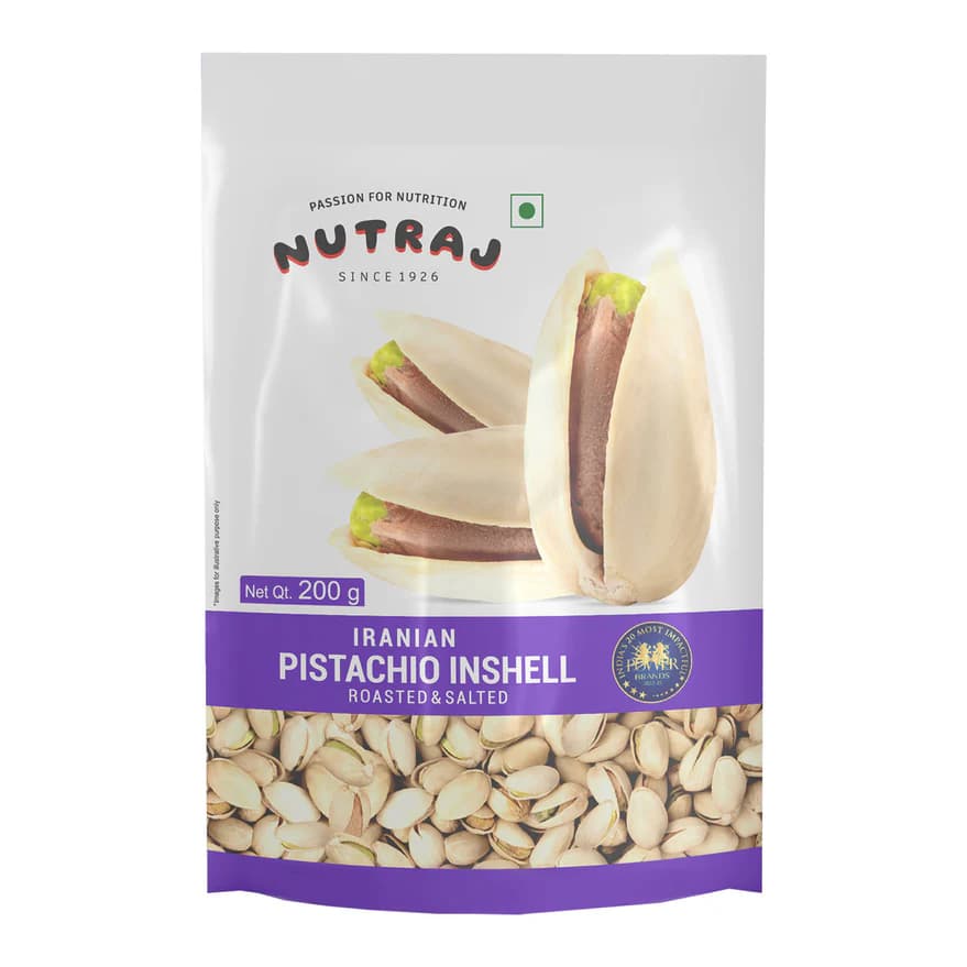 Nutraj Iranian Roasted & Salted Pistachios Inshell, 200 g-Main Image