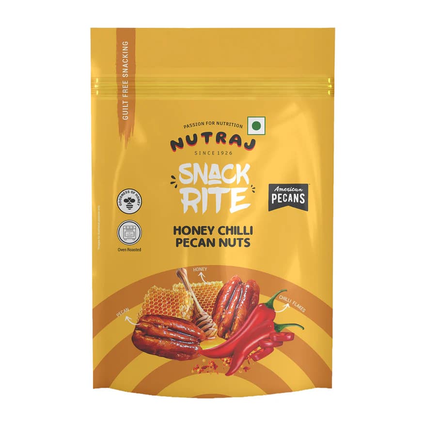 Nutraj Snackrite Honey Chilli Pecan Nuts, 40 g-Main Image