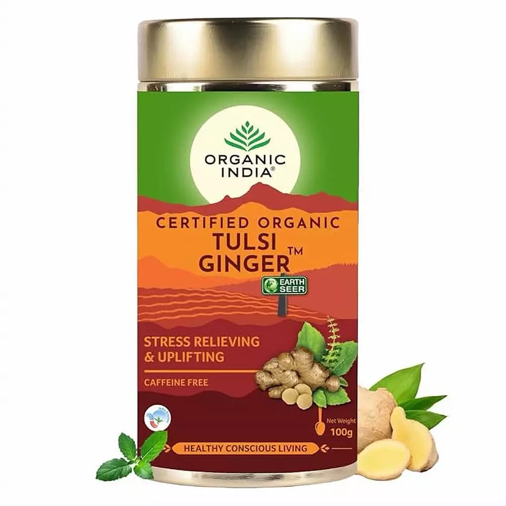 Organic India Tulsi Ginger Tea,100g-Main image