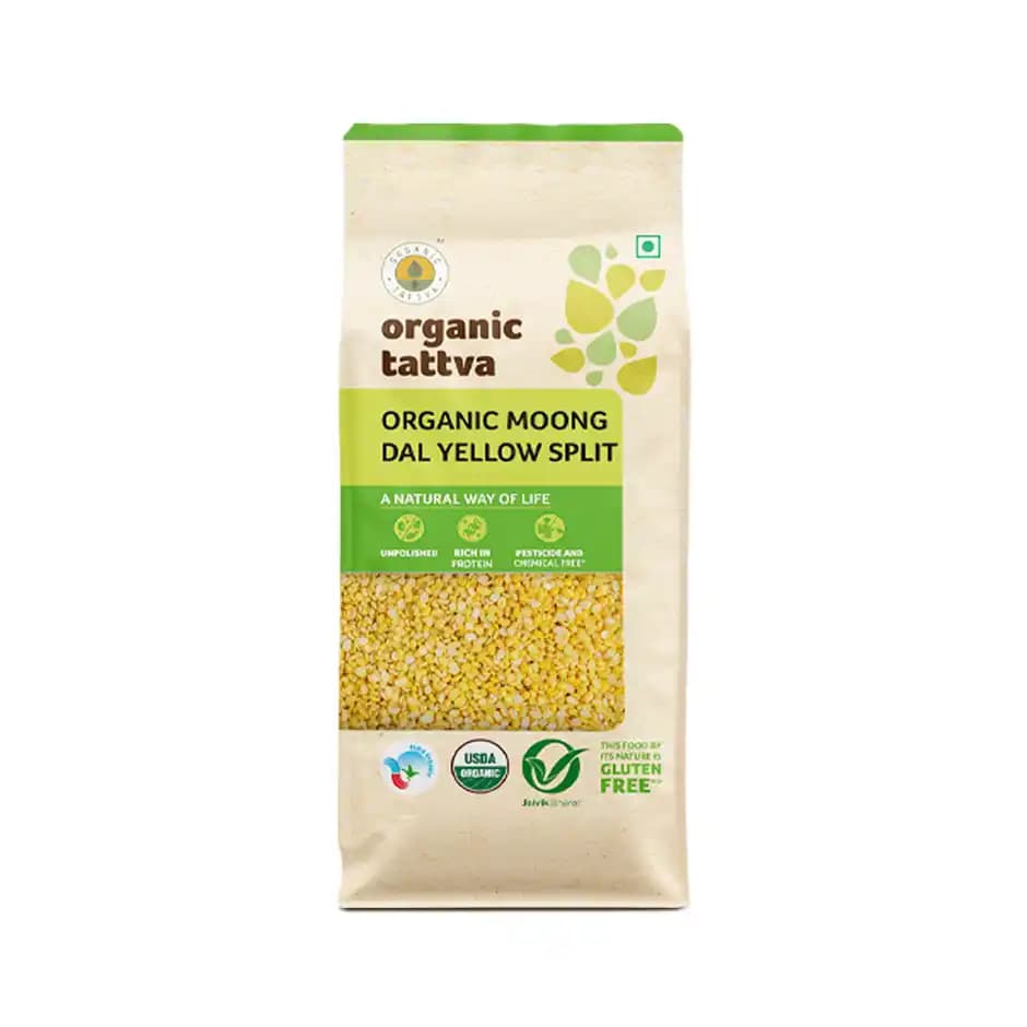 Organic Tattva Organic Moong Dal Yellow Split,500g-Main image