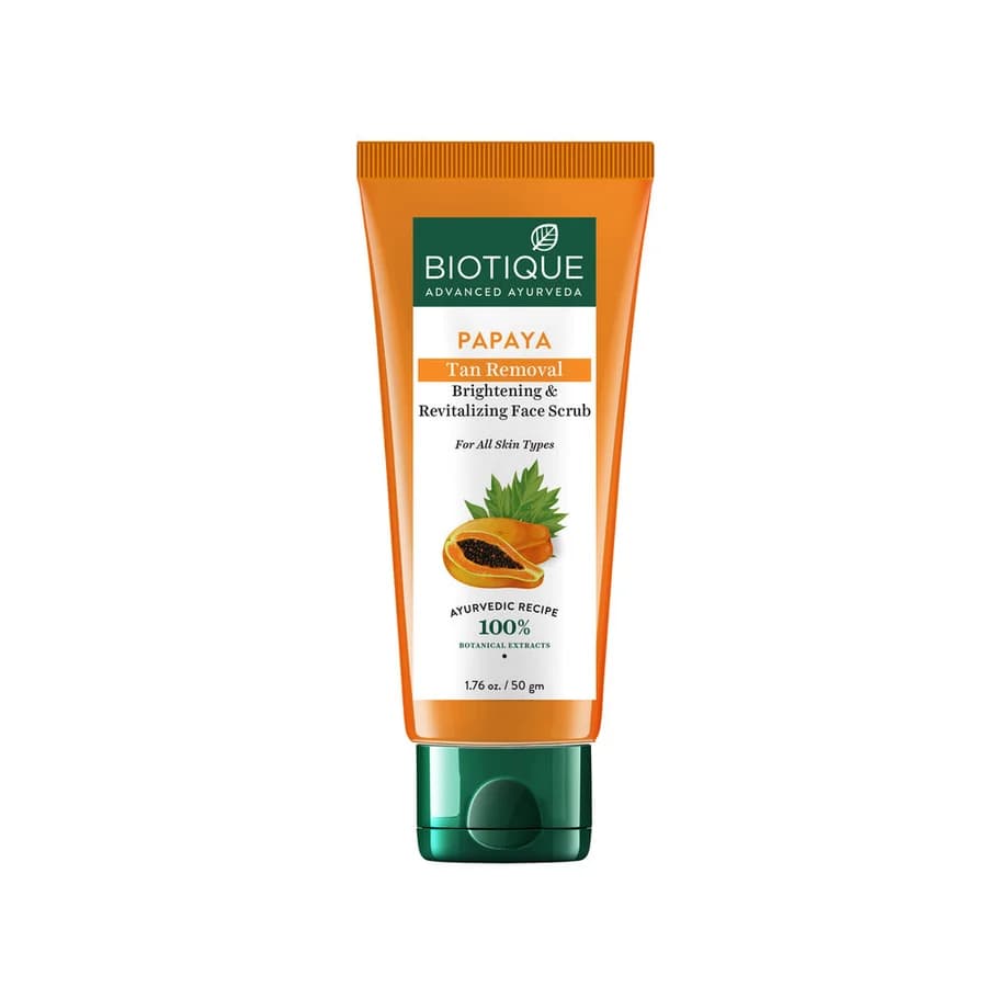 Papaya tan removal brightening & revitalizing face scrub, 50 g-Main Image