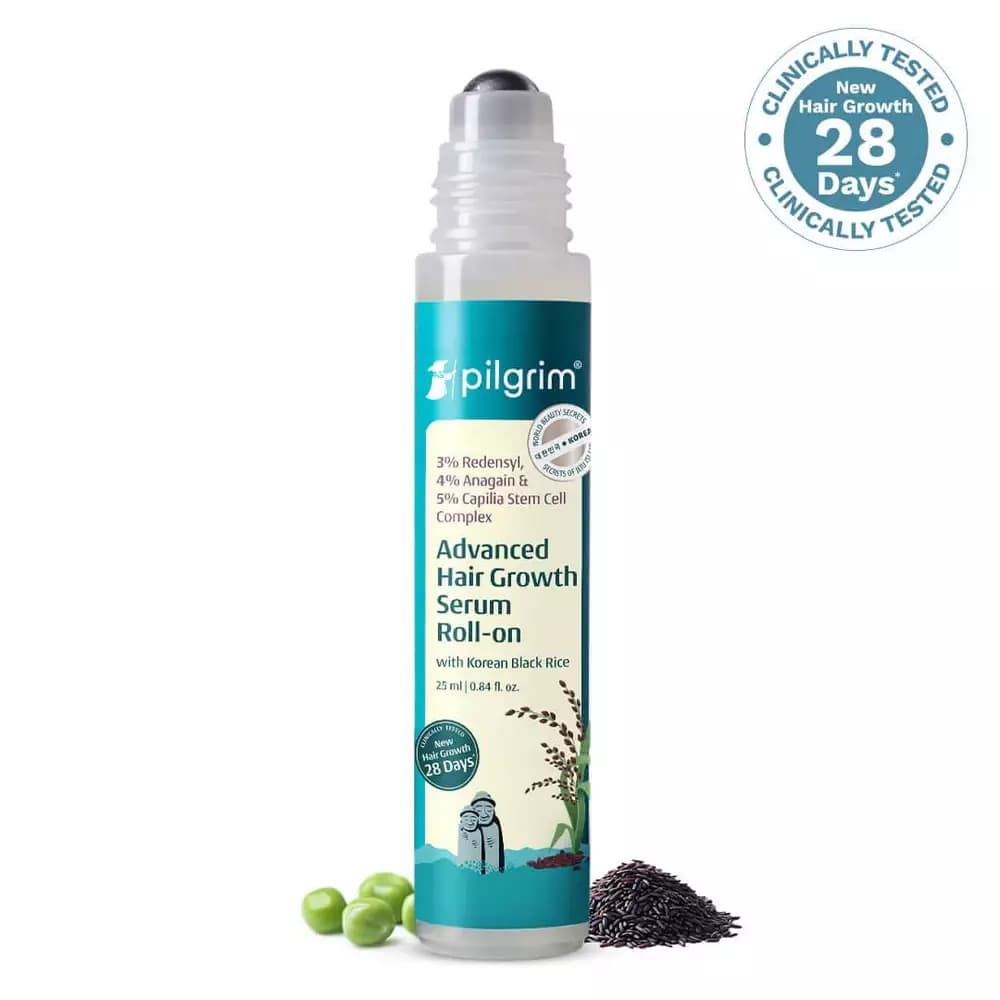 Pilgrim 3% Redensyl, 4% Anagain & 5% Capilia Stem Cell Complex Advanced Hair Growth Serum Roll-On