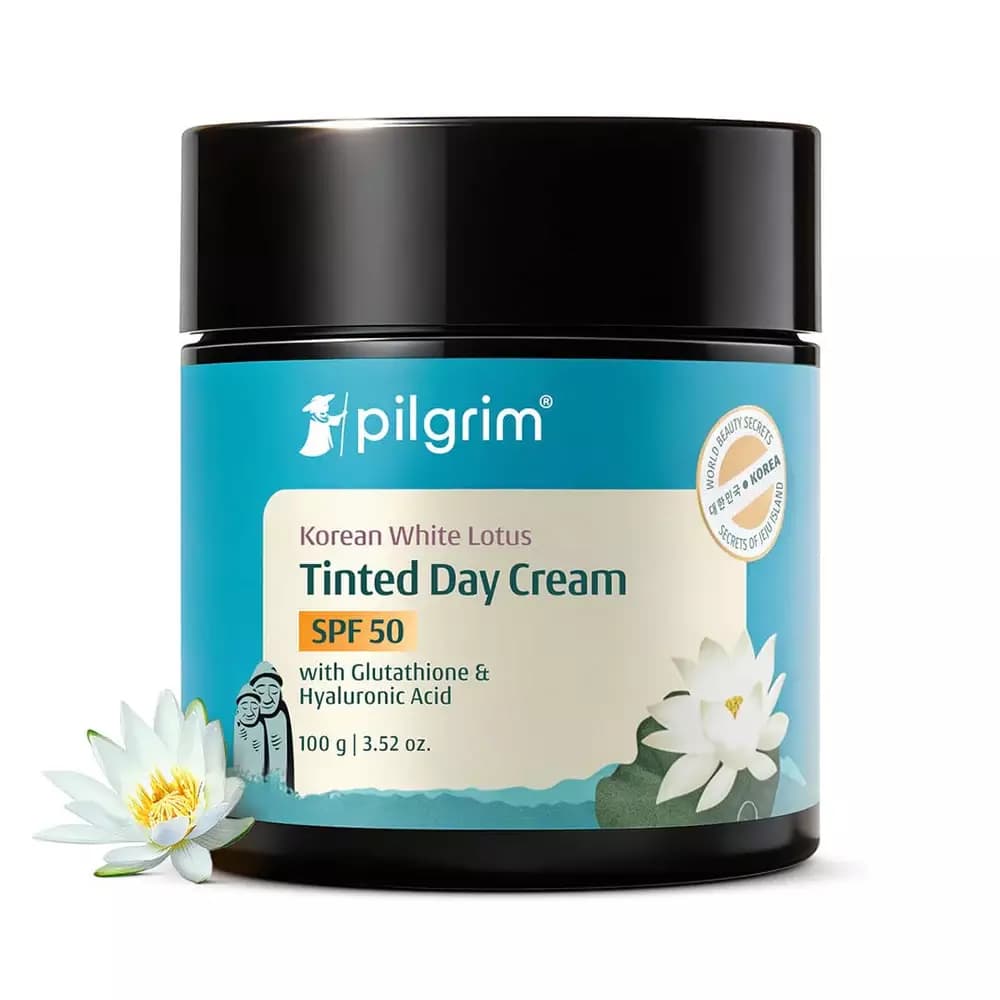 Pilgrim Korean White Lotus Tinted Day Cream SPF 50, 100 g-Main Image