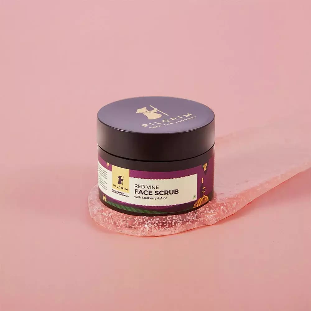 Pilgrim Red Vine Face Scrub with Mulberry & Aloe, 50 g-Main Image