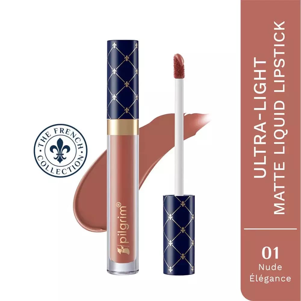 Pilgrim The French Collection Liquid Lipstick, Nude Elegance - 01-Main Image
