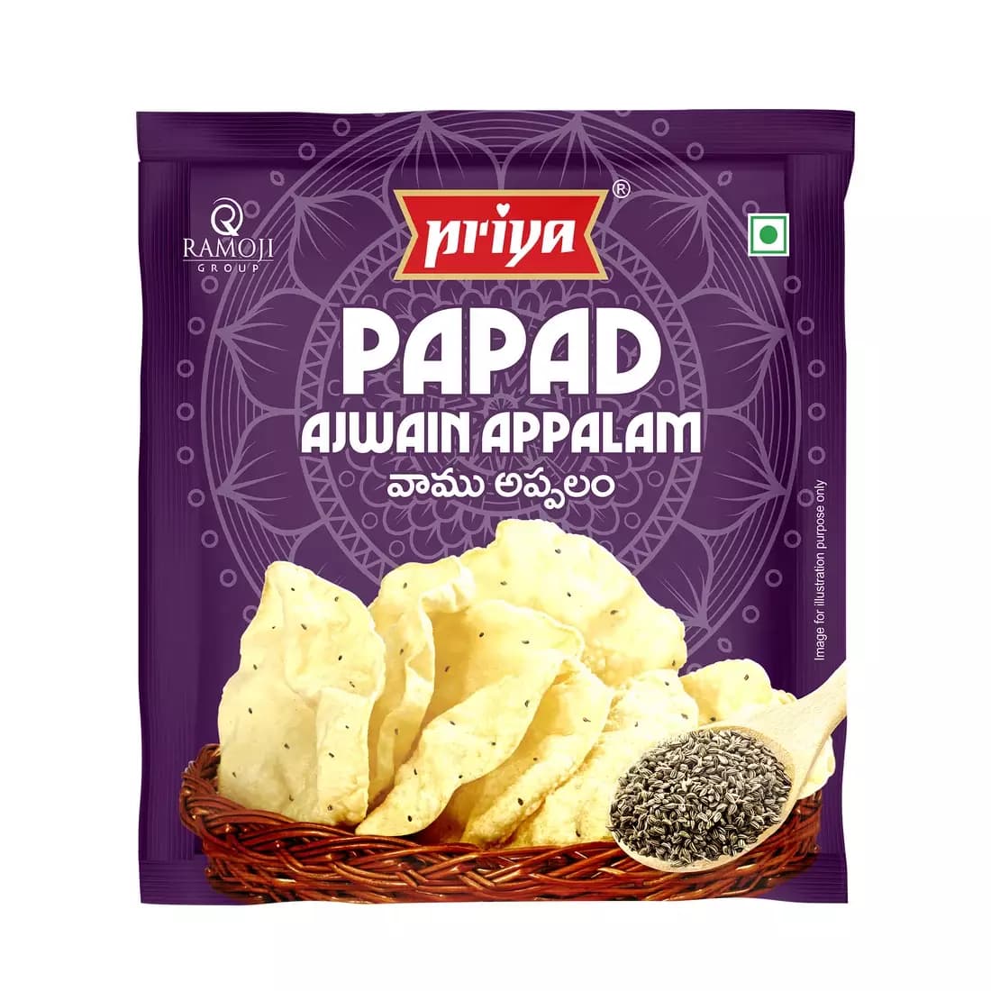 Priya Papad Ajwain Appalam 100g-Main Image