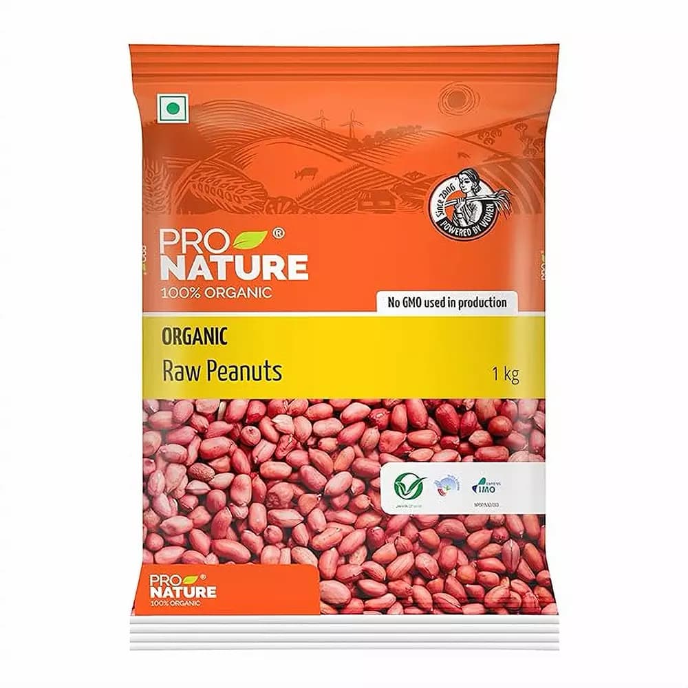 Pro Nature Organic Raw Peanuts,1kg-Main image