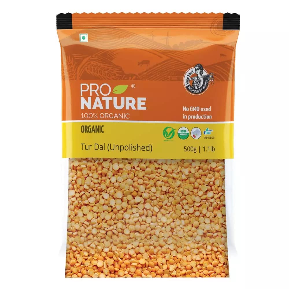 Pro Nature Organic Tur Dal,500g-Main image