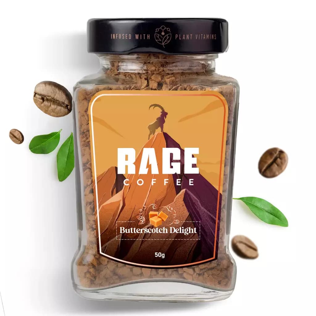 Rage Coffee Butterscotch Delight Flavoured Instant Coffee,50g-Main image