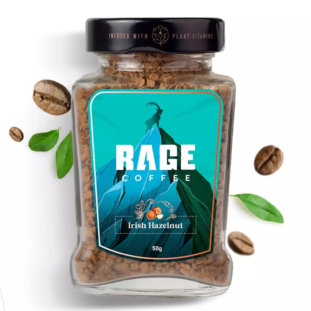 Rage Coffee Irish Hazelnut Flavoured Instant Coffee,50g-Main image