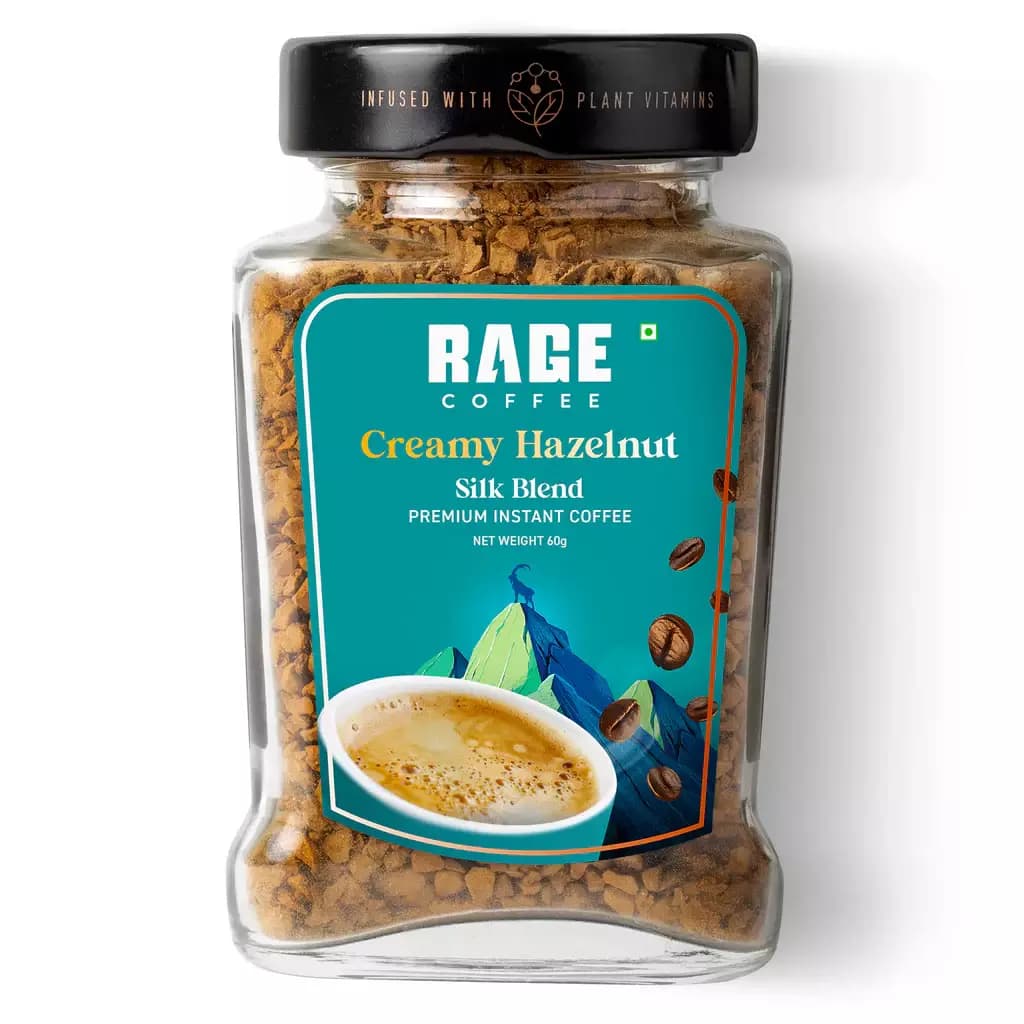 Rage Coffee Silk Blend Creamy Hazelnut Instant Coffee,60g-Main image