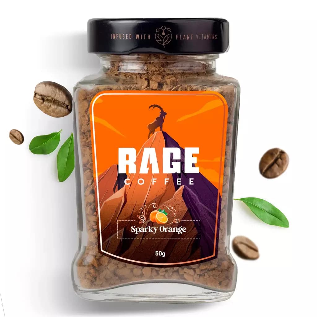 Rage Coffee Sparky Orange Flavoured Instant Coffee,50g-Main image