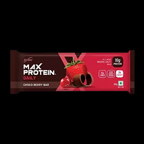 RiteBite Max Protein Daily Choco Berry 10 g Protein Bar,50g-Main image