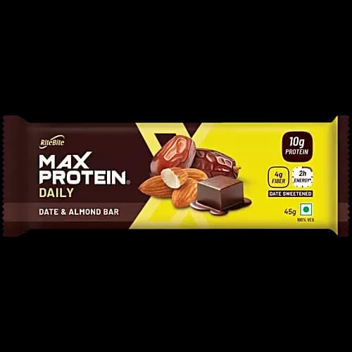 RiteBite Max Protein Date & Almond 10 g Protein Bar,45g-Main image