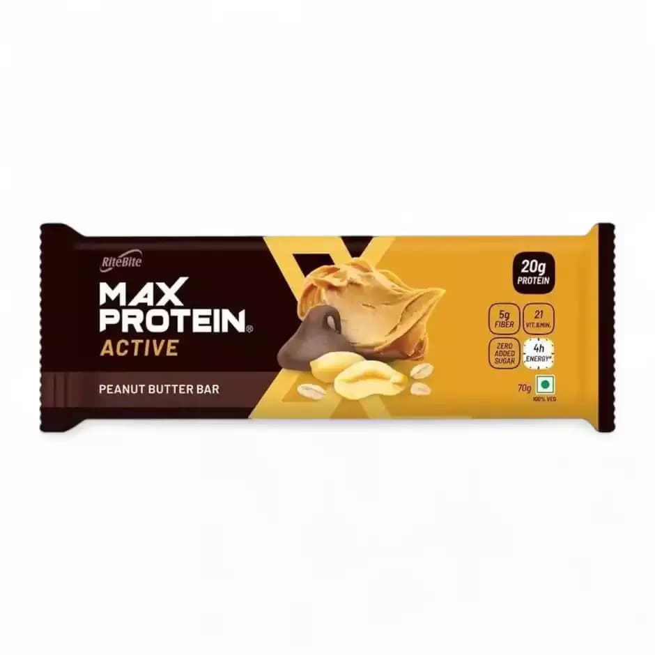 RiteBite Max Protein Peanut Butter 20 g Protein Bar,70g-Main image