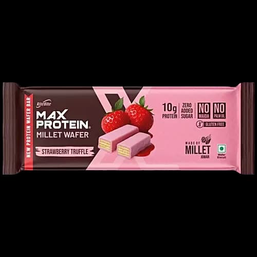 RiteBite Strawberry Truffle Millet Wafer Protein Bar,40g-Main image