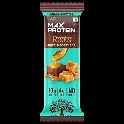 Ritebite Max Protein Roots Protein Bar Cocoa Brownie,45g-Main image