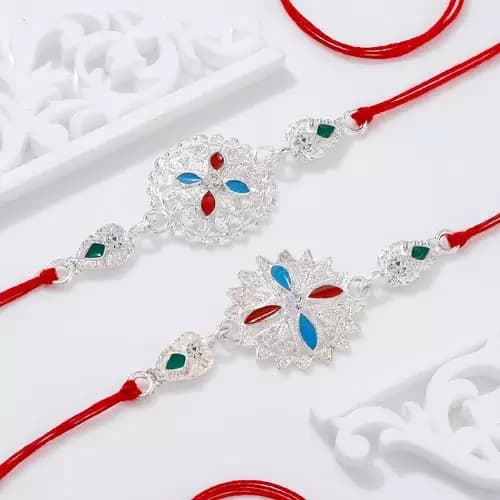 SIProducts Festive Florals Rakhi Set,300g-Main image